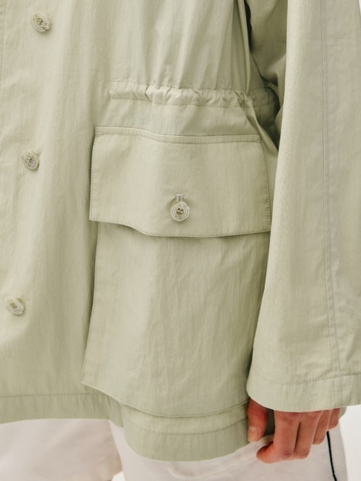 Wconcept_Depound string detail half jacket - khaki beige