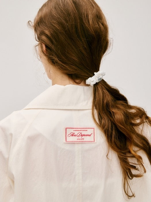 Wconcept_Depound string detail half jacket - off white