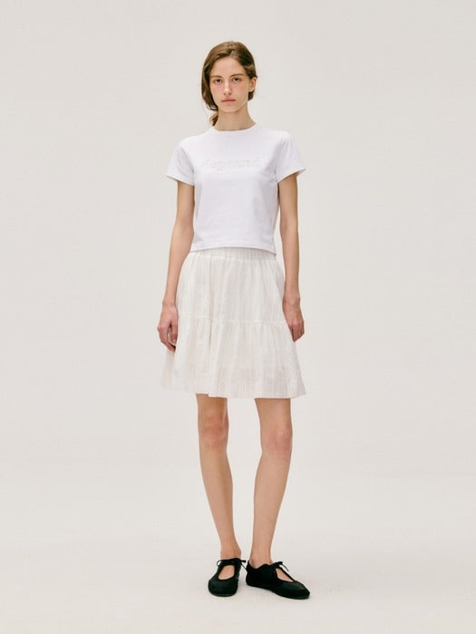 Wconcept_Depound logo slim t-shirt - ivory