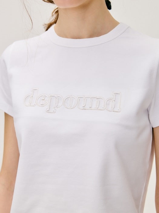 Wconcept_Depound logo slim t-shirt - ivory