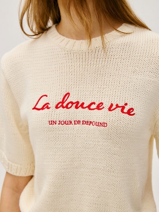 Wconcept_Depound chain embroidery pullover - butter