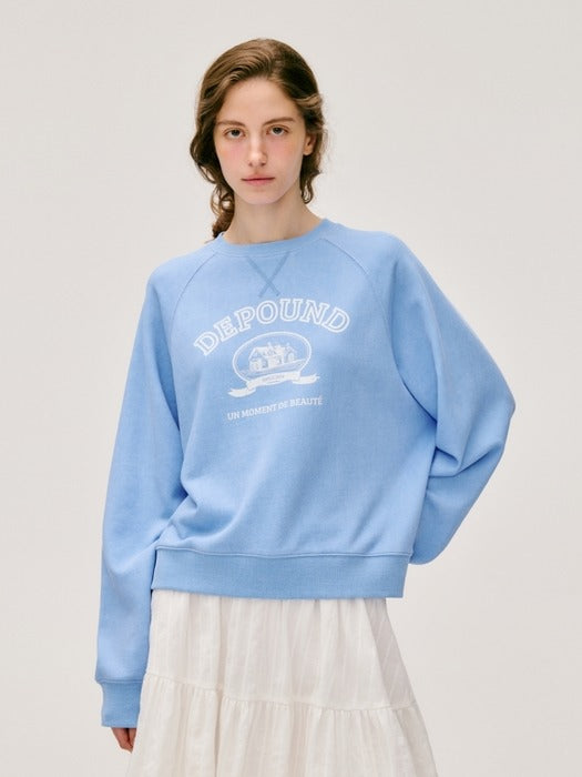 Wconcept_Depound artwork pigment sweatshirt - blue