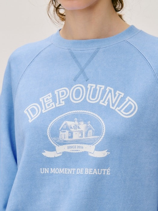 Wconcept_Depound artwork pigment sweatshirt - blue
