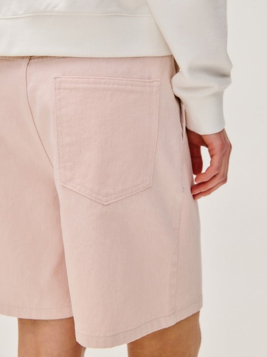Wconcept_Depound pintuck color half pants - light pink