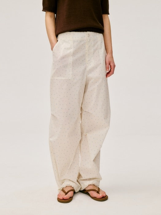 Wconcept_Depound flower banding pants - ivory