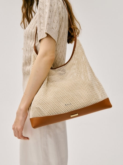 Wconcept_Depound bay net bag (shoulder) - brown (L)