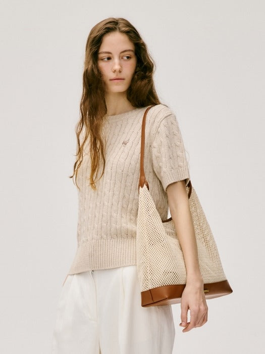 Wconcept_Depound bay net bag (shoulder) - brown (L)