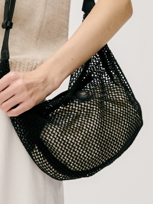 Wconcept_Depound airy net bag (shoulder) - black
