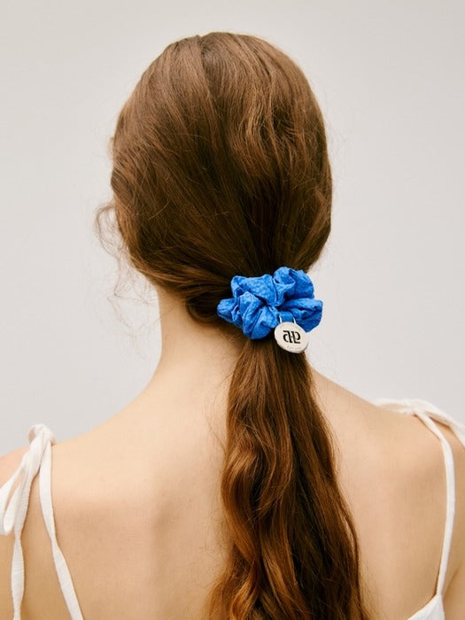 Wconcept_Depound coin charm scrunchie - blue