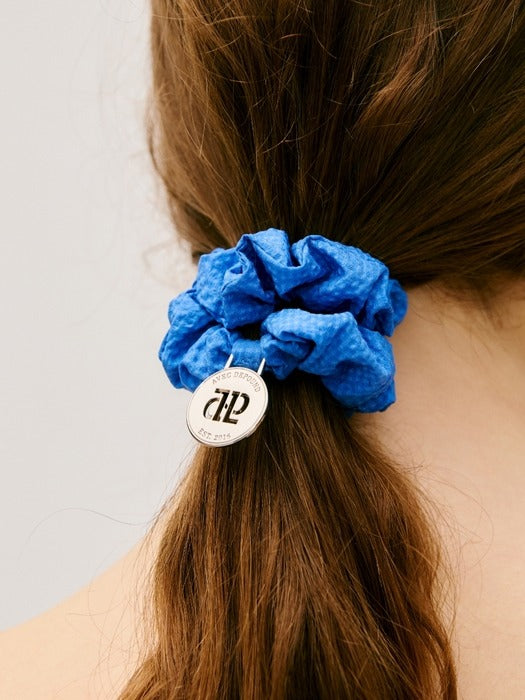Wconcept_Depound coin charm scrunchie - blue