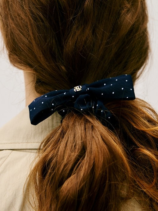 Wconcept_Depound ribbon scrunchie - navy
