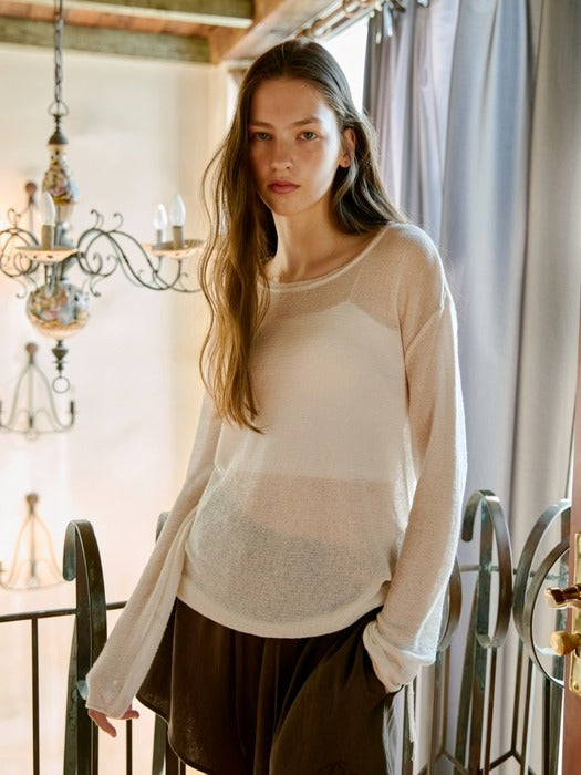 Wconcept_Depound string skashi pullover - ivory