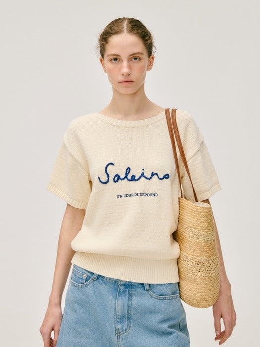 Wconcept_Depound boat neck half sleeve pullover - butter