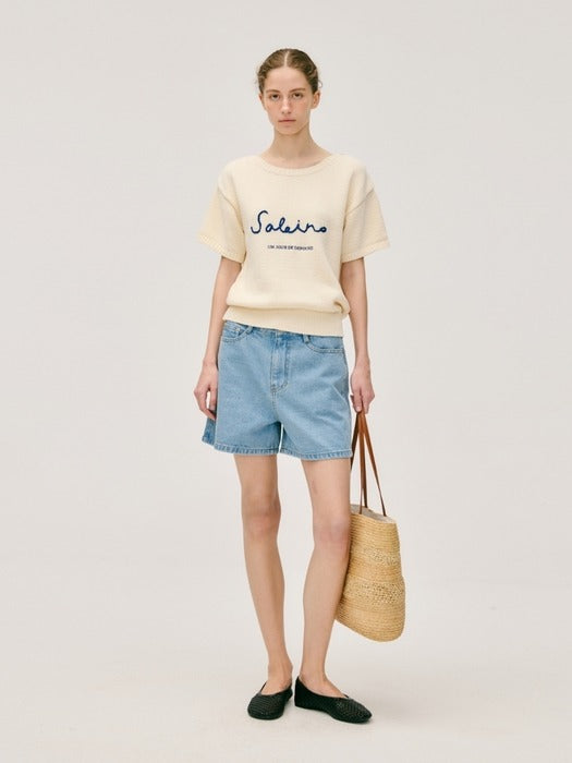Wconcept_Depound boat neck half sleeve pullover - butter