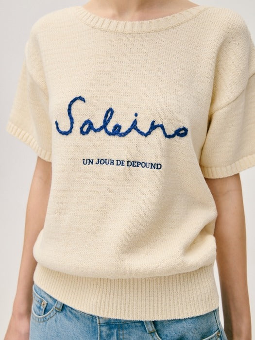 Wconcept_Depound boat neck half sleeve pullover - butter