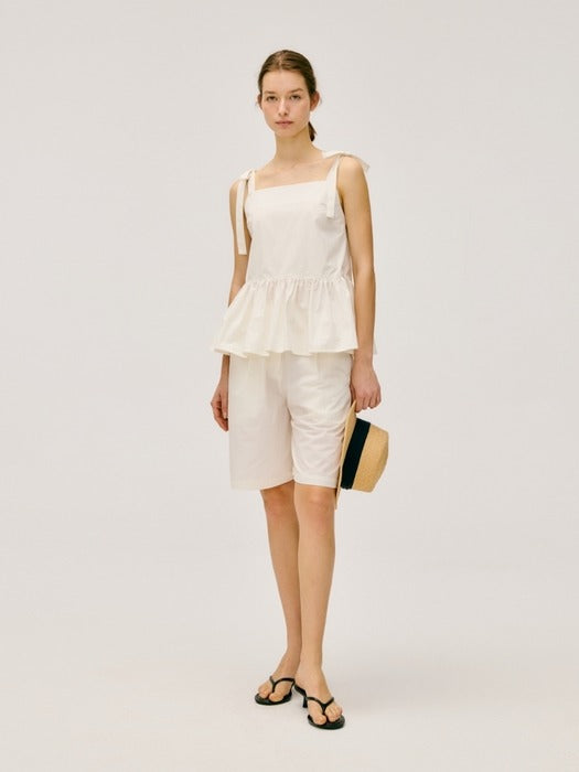 Wconcept_Depound ribbon blouse - off white