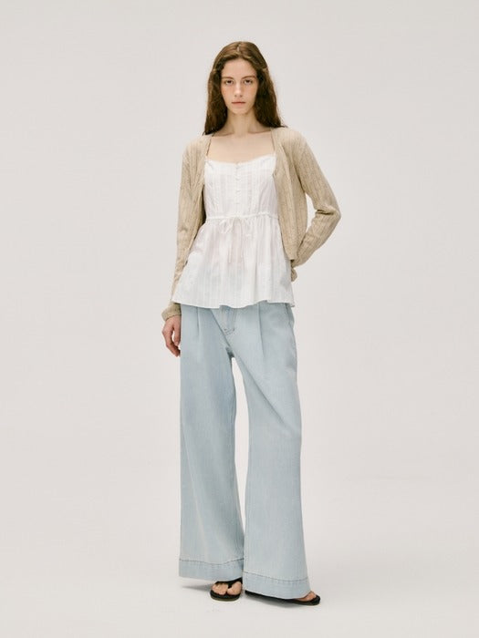 Wconcept_Depound linen cotton skashi cardigan - natural