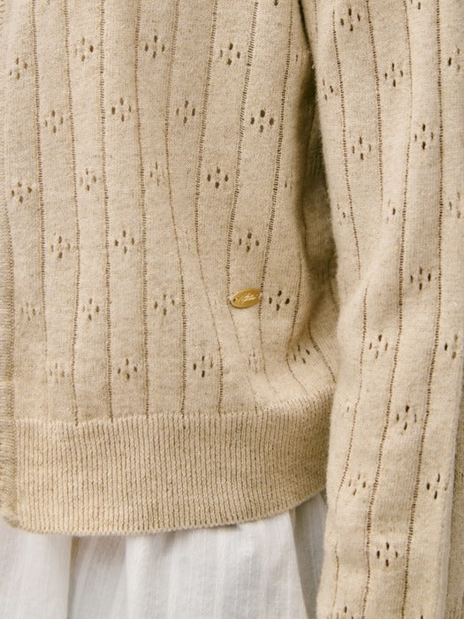 Wconcept_Depound linen cotton skashi cardigan - natural