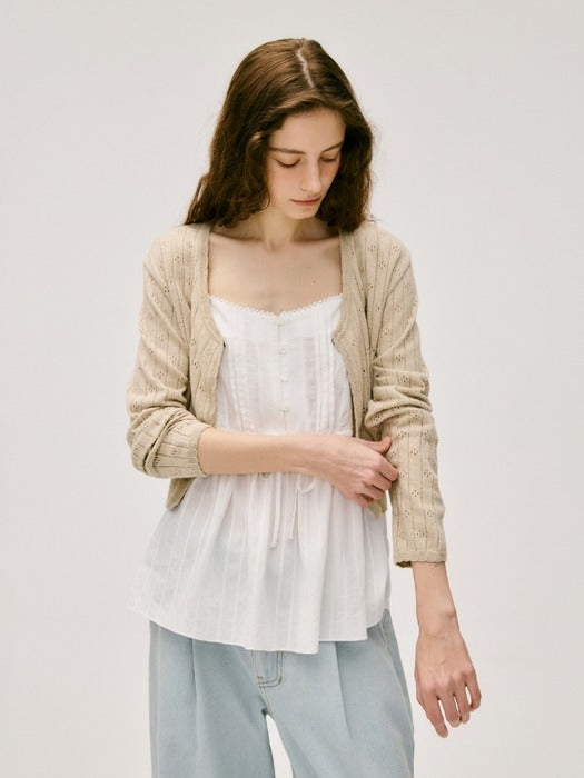 Wconcept_Depound linen cotton skashi cardigan - natural
