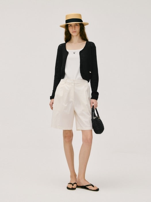Wconcept_Depound linen cotton skashi cardigan - black