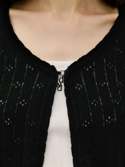 Wconcept_Depound linen cotton skashi cardigan - black