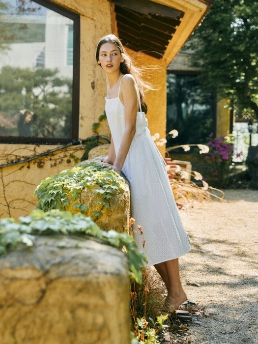 Wconcept_Depound back point sleeveless long one-piece - white