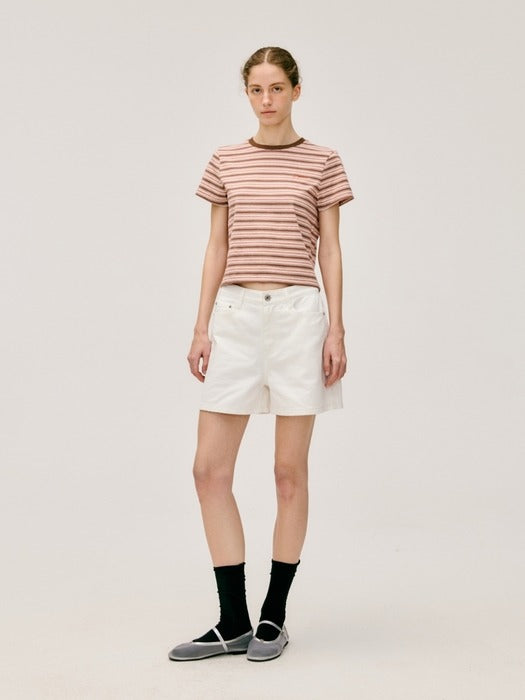 Wconcept_Depound basic denim shorts - white