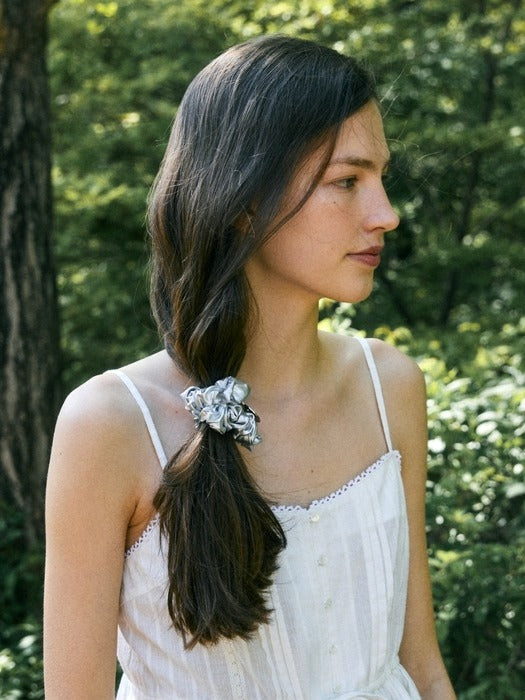 Wconcept_Depound coin charm scrunchie - silver