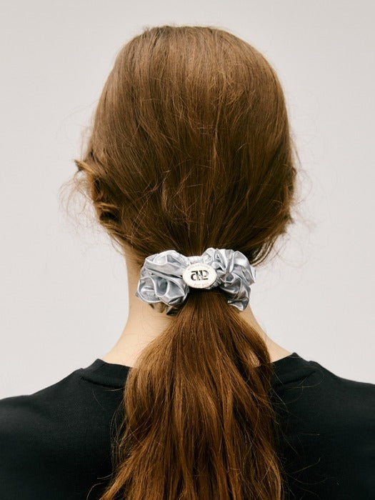 Wconcept_Depound coin charm scrunchie - silver