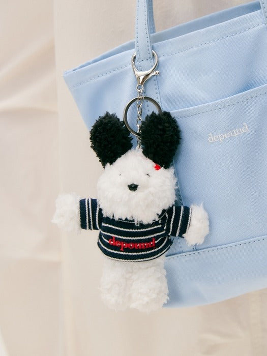 Wconcept_Depound benny stripe keyring - ivory