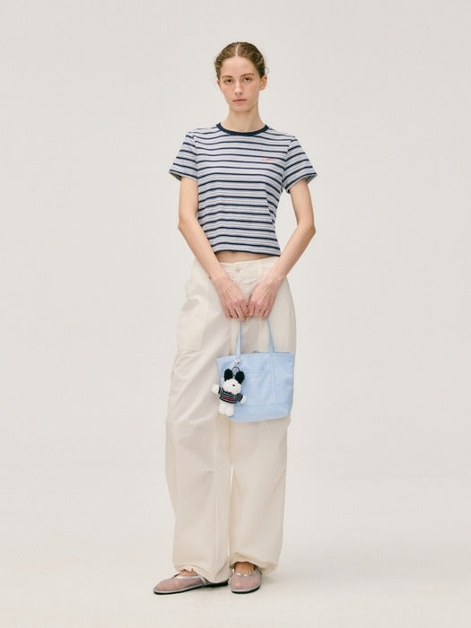 Wconcept_Depound benny stripe keyring - ivory