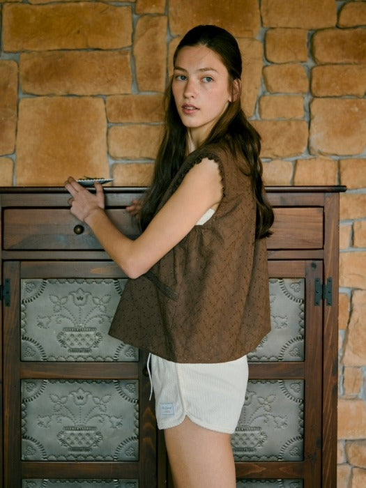 Wconcept_Depound terry banding shorts - ivory