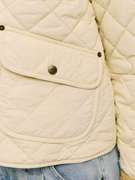 Wconcept_Depound collar quilted short jacket - butter