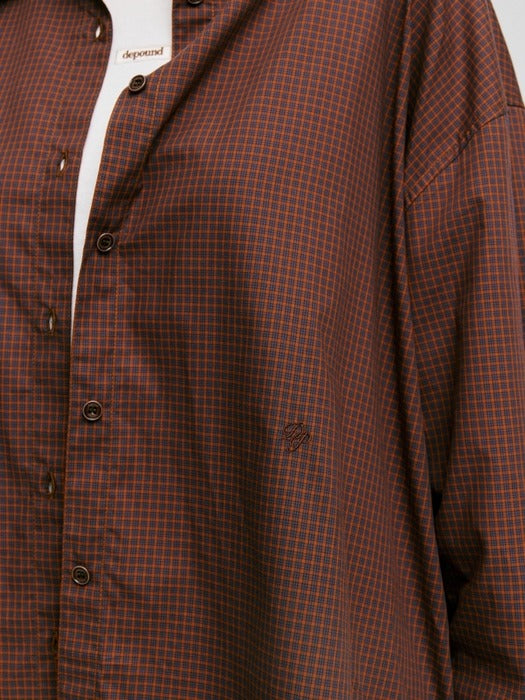 Wconcept_Depound check oversized shirts - brick check
