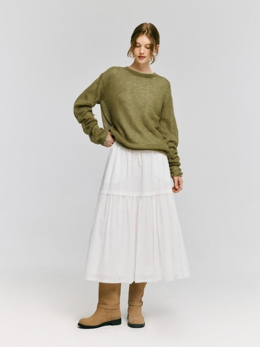Wconcept_Depound mohair blended skashi pullover - olive
