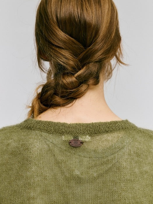 Wconcept_Depound mohair blended skashi pullover - olive
