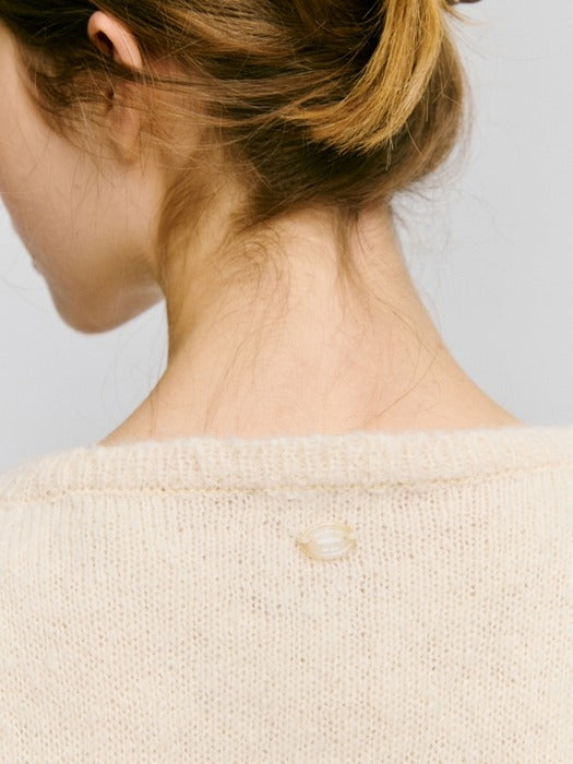 Wconcept_Depound v neck skashi cable pullover - butter