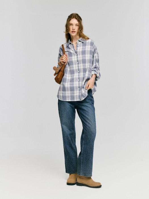 Depound signature semi wide denim pants - medium blue