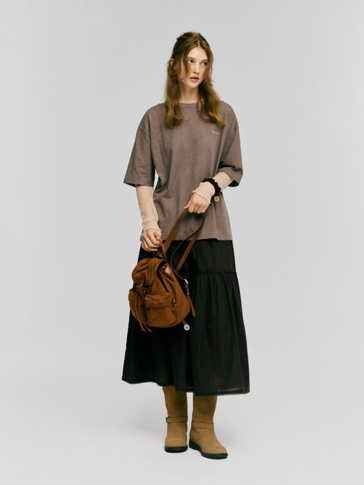 Wconcept_Depound double pocket suede backpack - brown