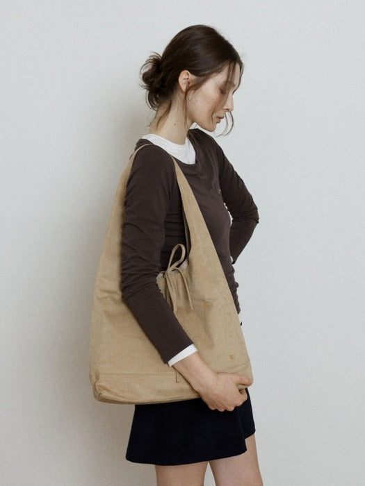 Wconcept_Depound pino bag (suede) - light beige (L)
