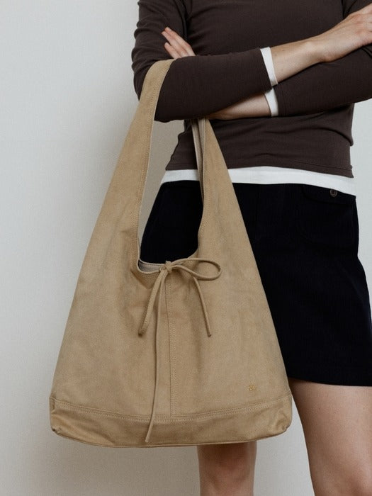 Wconcept_Depound pino bag (suede) - light beige (L)
