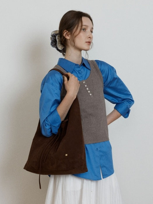 Depound pino bag (suede) - brown (L)