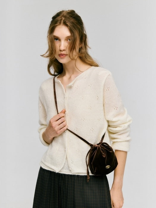 Wconcept_Depound velvet mini pouch - brown