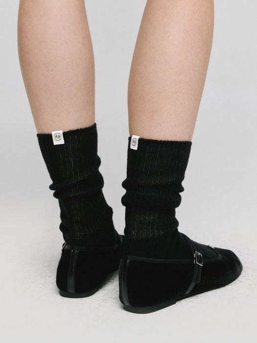 Wconcept_Depound sheer knit socks - black