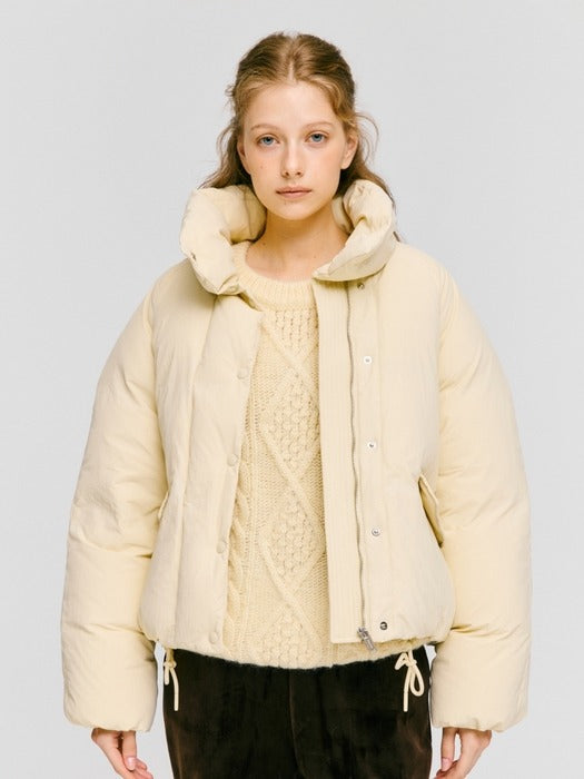 Wconcept_Depound stand collar duck down padded jumper