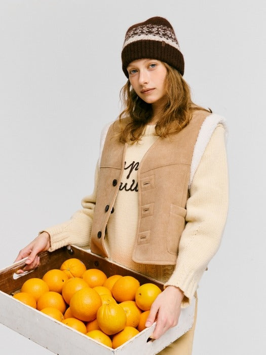 Depound reversible shearing vest - taupe