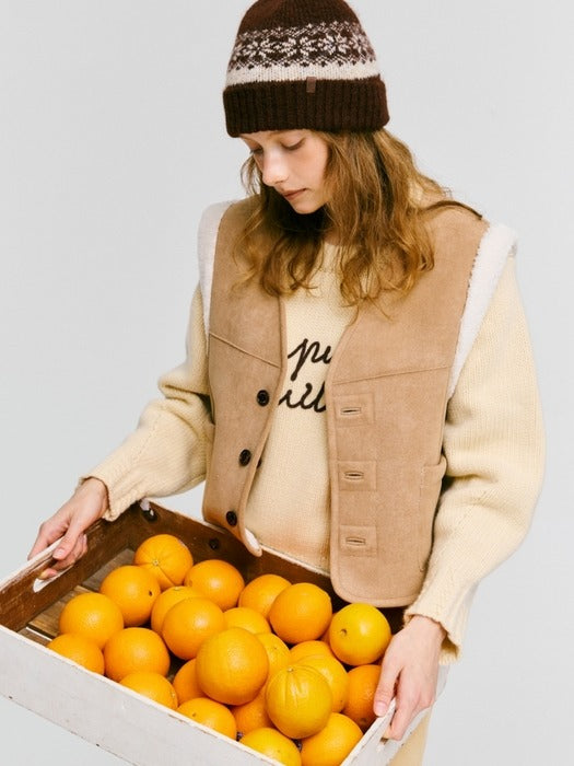 Depound reversible shearing vest - taupe