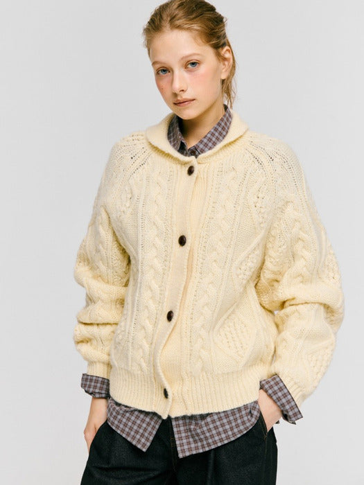 Wconcept_Depound fisherman cable cardigan