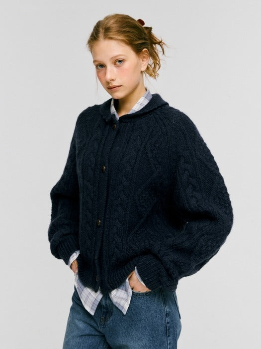 Wconcept_Depound fisherman cable cardigan