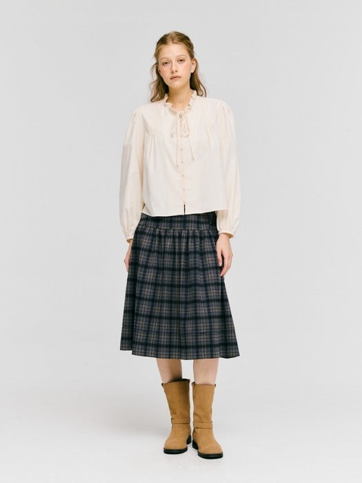 Wconcept_Depound corduroy frill blouse - cream